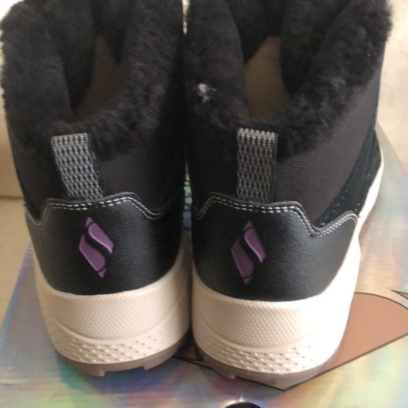 Skechers Street Black boots womens 10 new - Picture 5 of 9